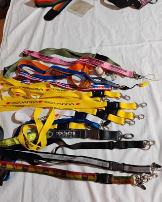 lacci porta badge lanyard 17 pezzi 