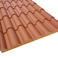 Pannello coibentato effetto finto coppo