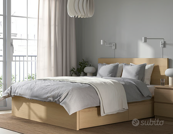 Letto Ikea MALM 140x200, 4 contenitori