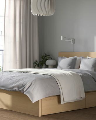 Letto Ikea MALM 140x200, 4 contenitori