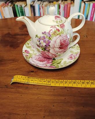 Teiera con tazza e infusore
