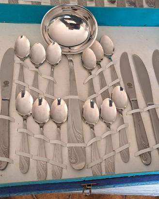 set posate acciaio inox Mori