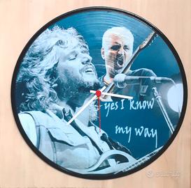 Vinile 33 giri a orologio omaggio a Pino Daniele 