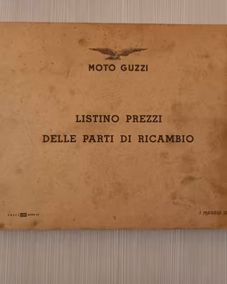 Manuale Ricambi Listino Prezzi MOTO GUZZI 1960