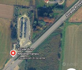 Area espositiva su strada provinciale