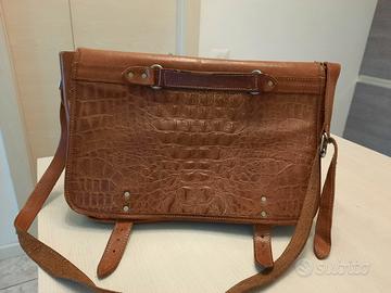 Borsa donna cuoio a  cartella