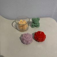 Quattro candele in cera di soia varie profumazioni