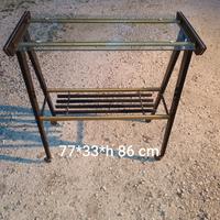 mobile carrello vintage per TV vetro/legno anni 50
