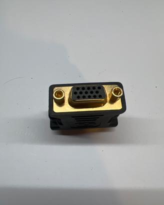 adattatore dvi-i maschio a vga femmina dorato