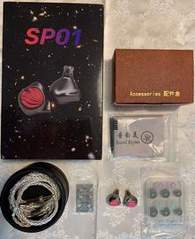 Cuffie IEM Sound Rhyme SP01 cavo 4,4mm e accessori