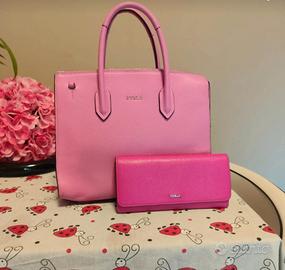 Borsa Furla e portafoglio Furla rosa