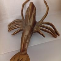 Scultura in ottone massiccio a Forma di aragosta 