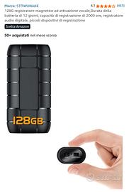 Registratore Vocale STTWUNAKE 128GB Magnetico
