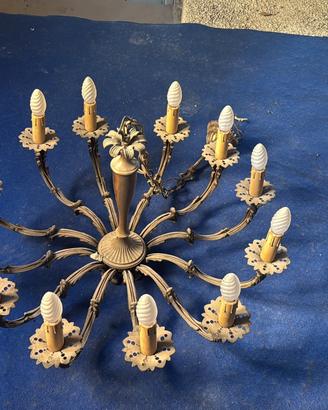 Lampadario in bronzo