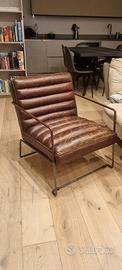 Poltrona vintage pelle vera