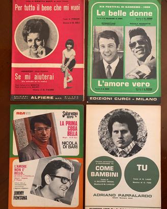 VECCHI SPARTITI MUSICALI ANNI 60/70  SANREMO 69/70