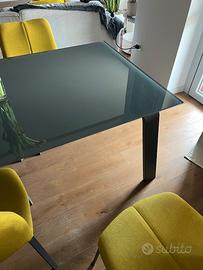 Tavolo  target deimos vetro