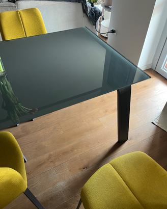 Tavolo  target deimos vetro