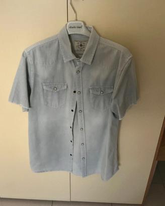 Camicia maniche corte Zara slim fit L