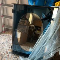 Specchio bagno cristallo blu