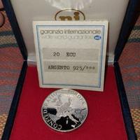 20 ECU in argento 925 con certificato e cofanetto