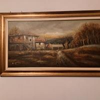 Quadro con Casa e lago