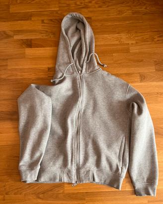 Felpa con zip e cappuccio zara