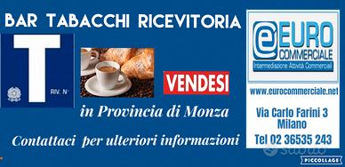 200/23 Bel BAR TABACCHI RICEVITORIA zona Moza
