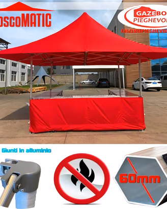 Chiosco birreria gazebo pieghevole eventi ignifugo