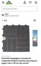 2 € a Piastrella 40x40 cm x esterni wpc composito