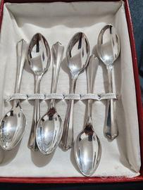 6 Cucchiaini BUGATTI Argento 800 massiccio 102 gr