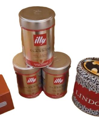 5 Scatole in latta vintage