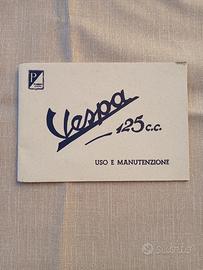 Manuale uso e manutenzione vespa 125 1951