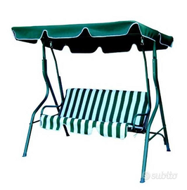 Dondolo 2/3 posti verde e bianco
