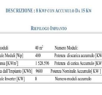 Impianto Fotovoltaico 8 KW - ACCUMULO 15 KW