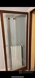 2 porte in vetro con telaio 205 x92 cm