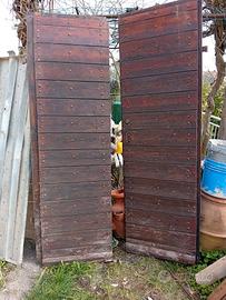 Porta legno massello a due ante