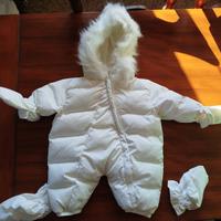 Tuta neve per neonato con guanti e scarpe