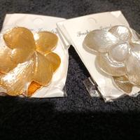 orecchini in acciaio oro/argento