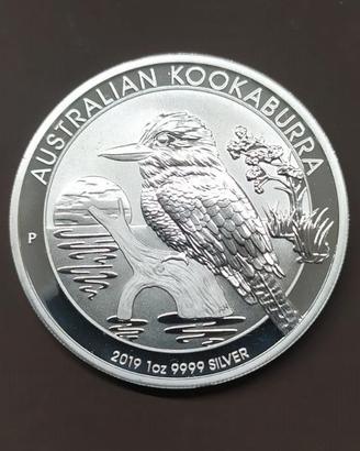 Australia -Kookaburra argento PROOF -anno 2019