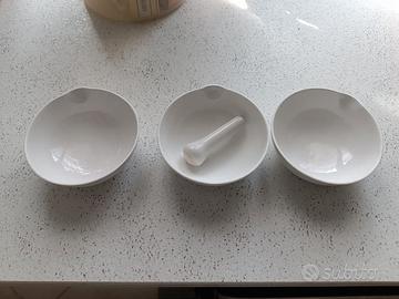 3 ciotole porcellan bisquit pestello RichardGinori