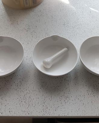 3 ciotole porcellan bisquit pestello RichardGinori