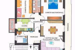 Luminoso appartamento per famiglie