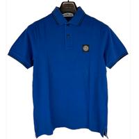 Polo blu a maniche corte Stone Island