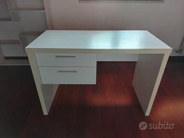 Scrittoio in legno frassinato bianco