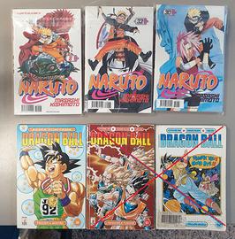 Fumetti Manga Dragon Ball e Naruto