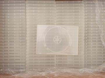 100 Custodie Dvd\Blue ray\cd doppie bianche NUOVE