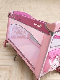 Lettino da campeggio BREVI. Colore rosa