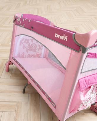 Lettino da campeggio BREVI. Colore rosa