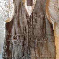 gilet in lino messaggerie taglia 46